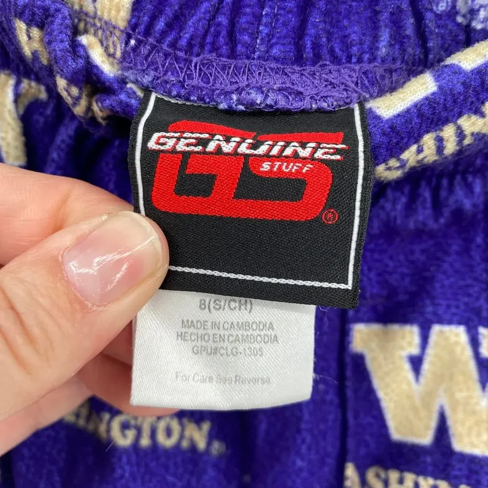 Genuine Stuff Washington Huskies UDUB Cozy Pajama Pants Purple 8 Small